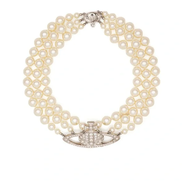 Vivienne Westwood Pearl and Silver Necklace - Picture 4 of 4